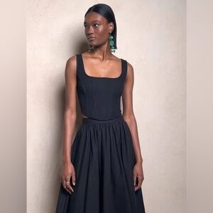 NWOT Banana Republic Black Laurel Corset Top